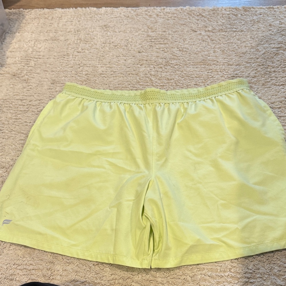 Fabletics Men's Athletic Shorts in Light Yellow
